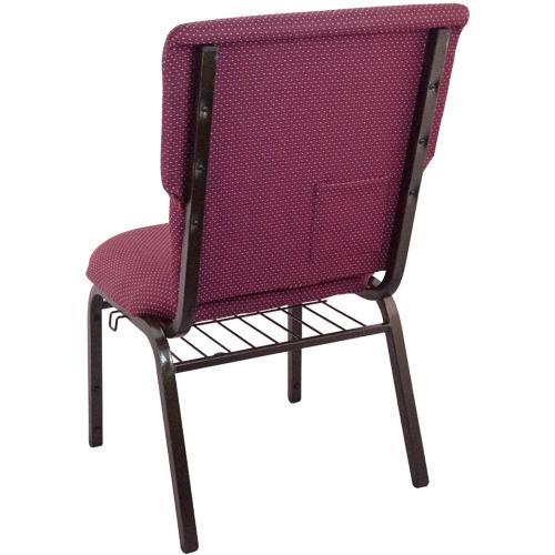 Burgundy Pattern Church Chair - 21 in. Wide. Picture 6