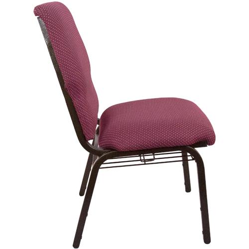 Burgundy Pattern Church Chair - 21 in. Wide. Picture 8