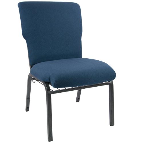 Navy Church Chair - 21 in. Wide. Picture 1