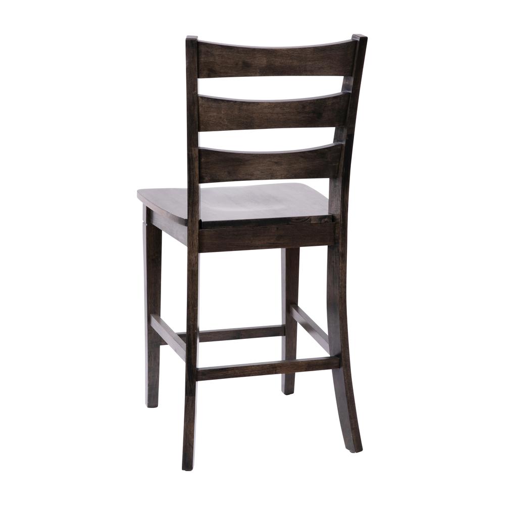 Set of 2 Classic Style Commercial Grade Ladderback Counter Height Stools. Picture 1
