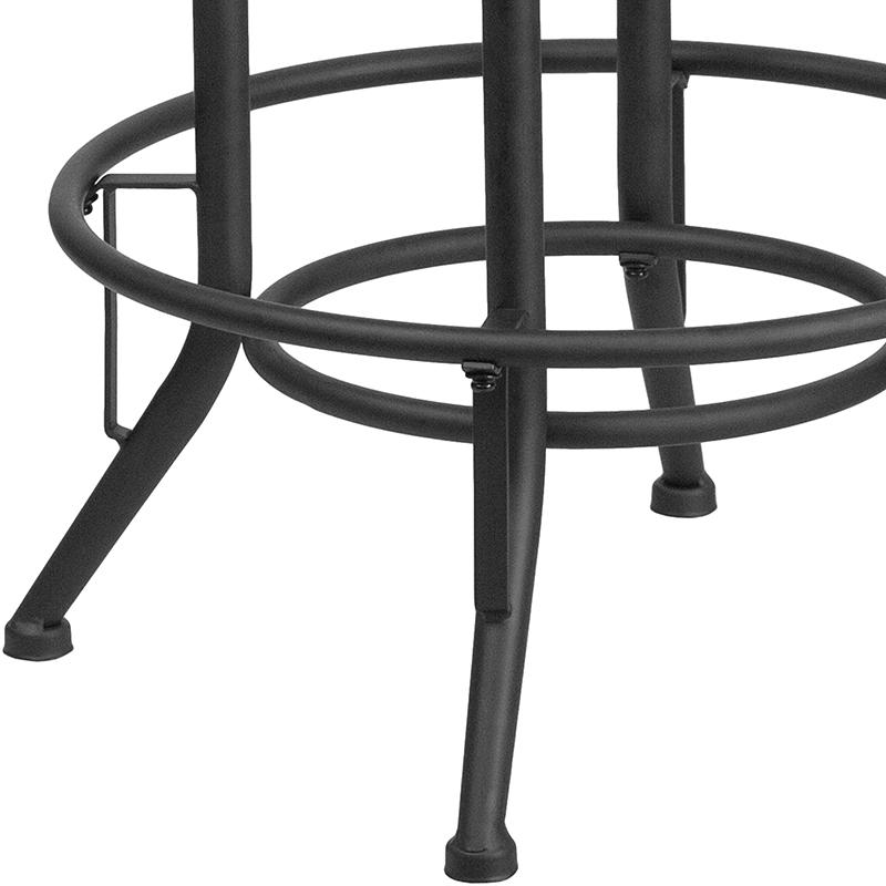 30'' Barstool with Swivel Lift Black LeatherSoft Seat. Picture 4