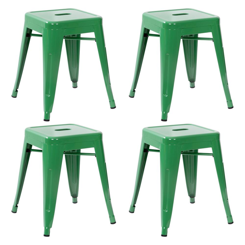 Set of 4 Space Saving 18 Inch Indoor Dining Stool for home or business use. Picture 2