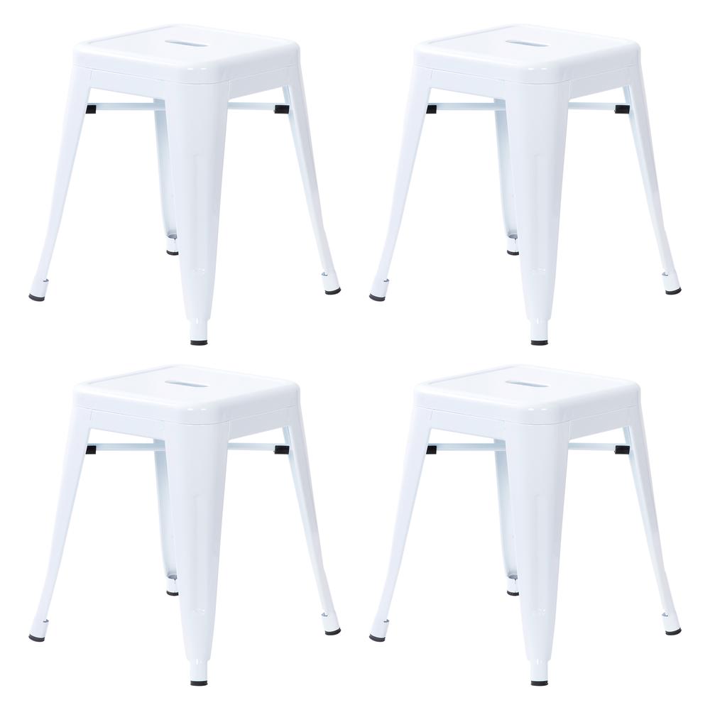 Set of 4 Space Saving 18 Inch Indoor Dining Stool for home or business use. Picture 3
