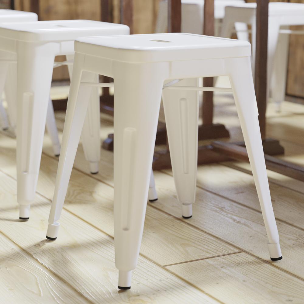 Set of 4 Space Saving 18 Inch Indoor Dining Stool for home or business use. Picture 5