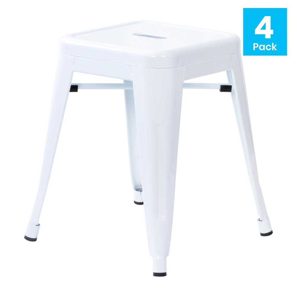 Set of 4 Space Saving 18 Inch Indoor Dining Stool for home or business use. Picture 2