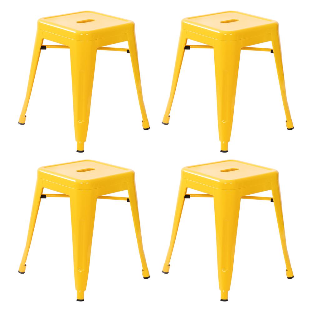 Set of 4 Space Saving 18 Inch Indoor Dining Stool for home or business use. Picture 3