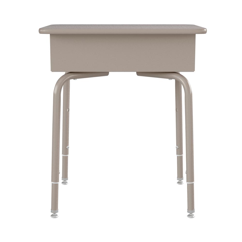 Student Desk with Open Front Metal Book Box - Gray Granite/Silver. Picture 8