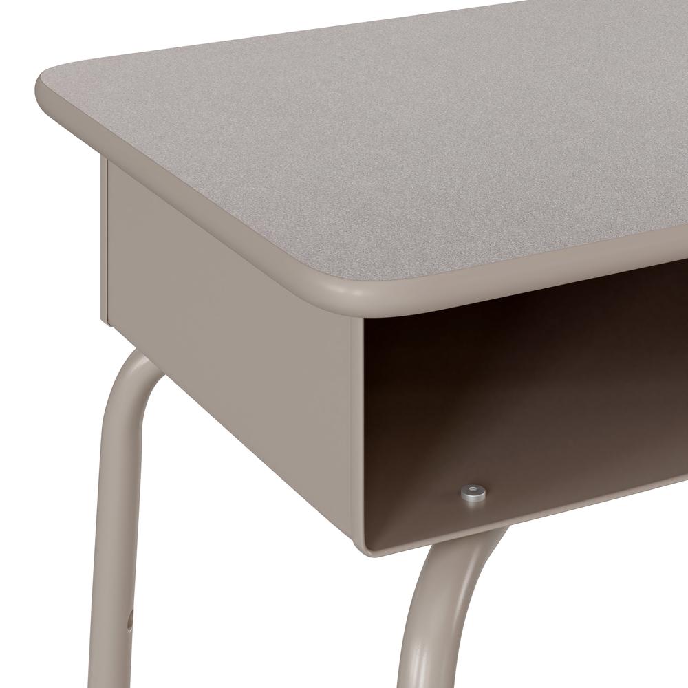 Student Desk with Open Front Metal Book Box - Gray Granite/Silver. Picture 9