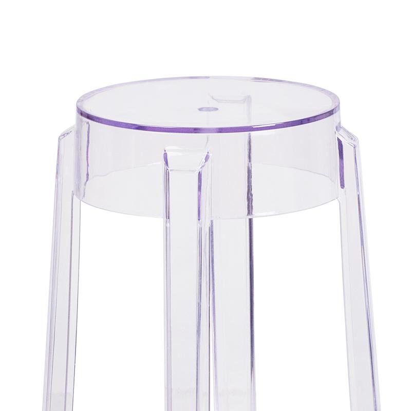 25.75'' High Transparent Counter Height Stool. Picture 8
