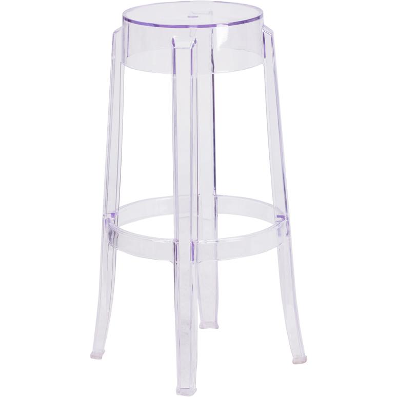 29.75'' High Transparent Barstool. Picture 1