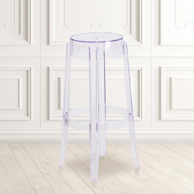 29.75'' High Transparent Barstool. Picture 6