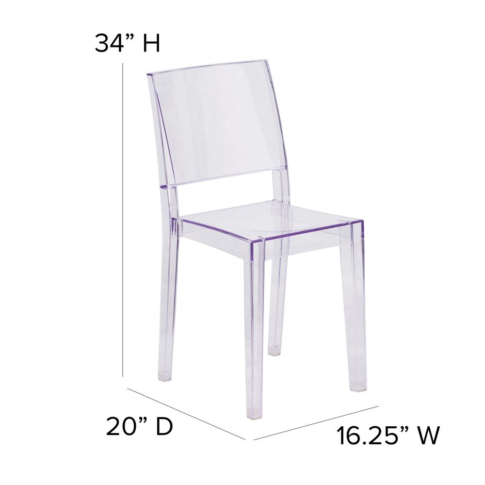 Transparent Stacking Side Chair. Picture 2