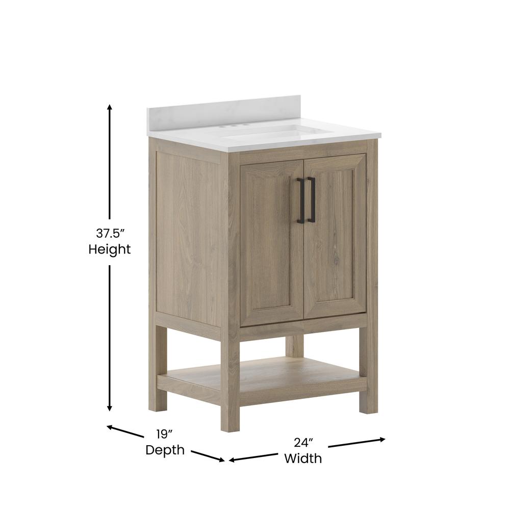 24 Inch Contemporary Bathroom Vanity with Sink Combo. Picture 8