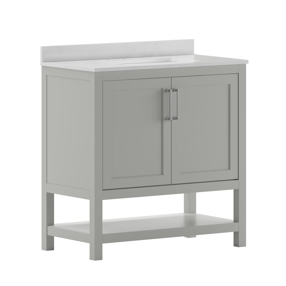 36 Inch Contemporary Bathroom Vanity with Sink Combo. Picture 5