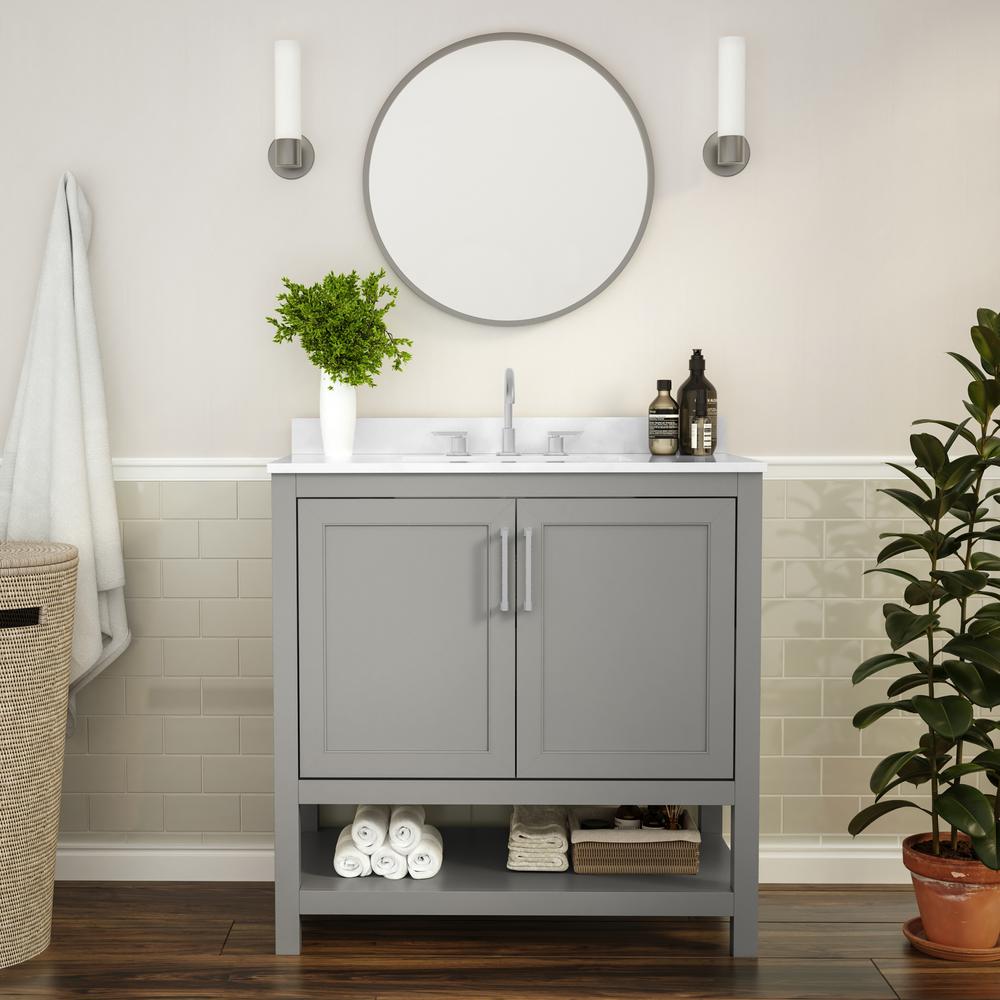 36 Inch Contemporary Bathroom Vanity with Sink Combo. Picture 4