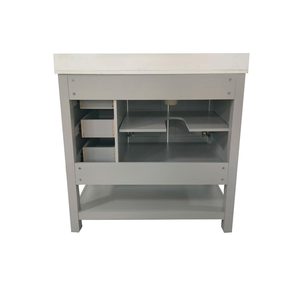 36 Inch Contemporary Bathroom Vanity with Storage Drawers and Sink Combo. Picture 1