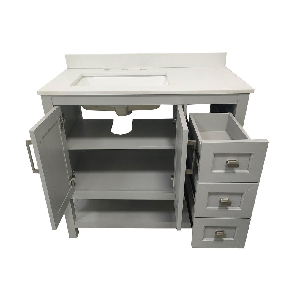 36 Inch Contemporary Bathroom Vanity with Storage Drawers and Sink Combo. Picture 2