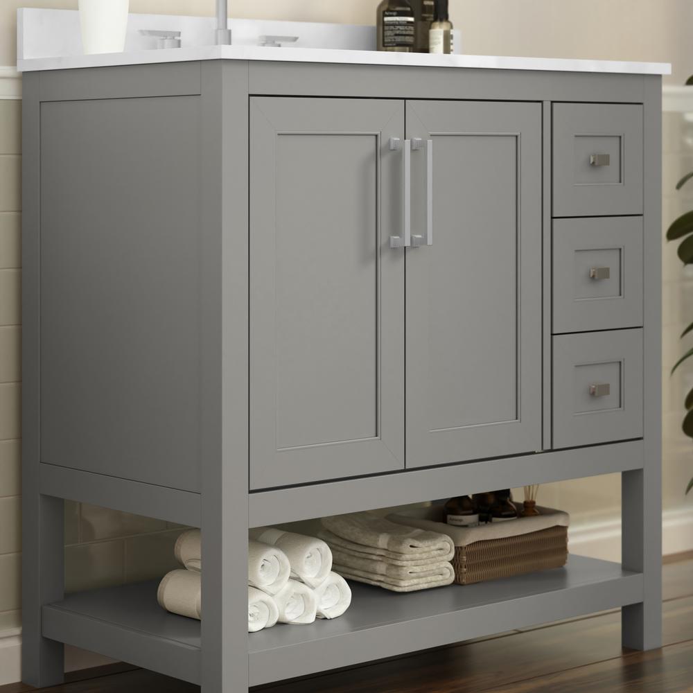 36 Inch Contemporary Bathroom Vanity with Storage Drawers and Sink Combo. Picture 7
