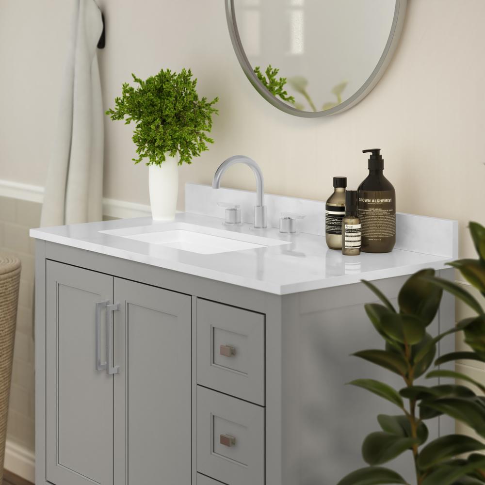 36 Inch Contemporary Bathroom Vanity with Storage Drawers and Sink Combo. Picture 8