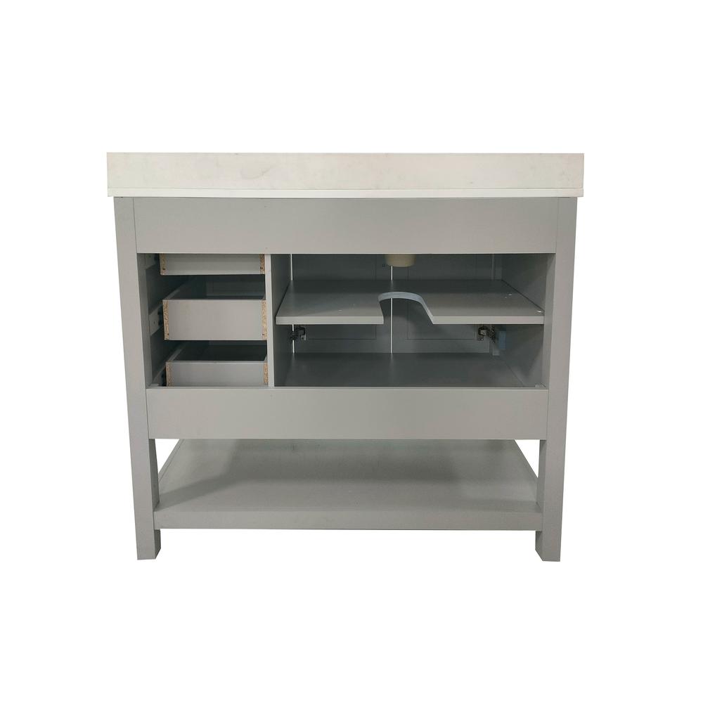 42 Inch Contemporary Bathroom Vanity with Storage Drawers and Sink Combo. Picture 1