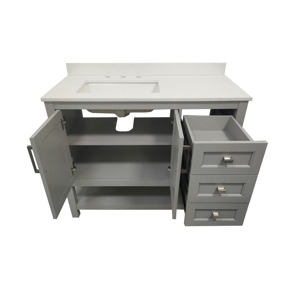 42 Inch Contemporary Bathroom Vanity with Storage Drawers and Sink Combo. Picture 2