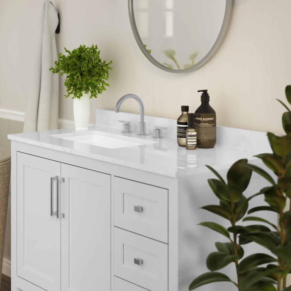 42 Inch Contemporary Bathroom Vanity with Storage Drawers and Sink Combo. Picture 8