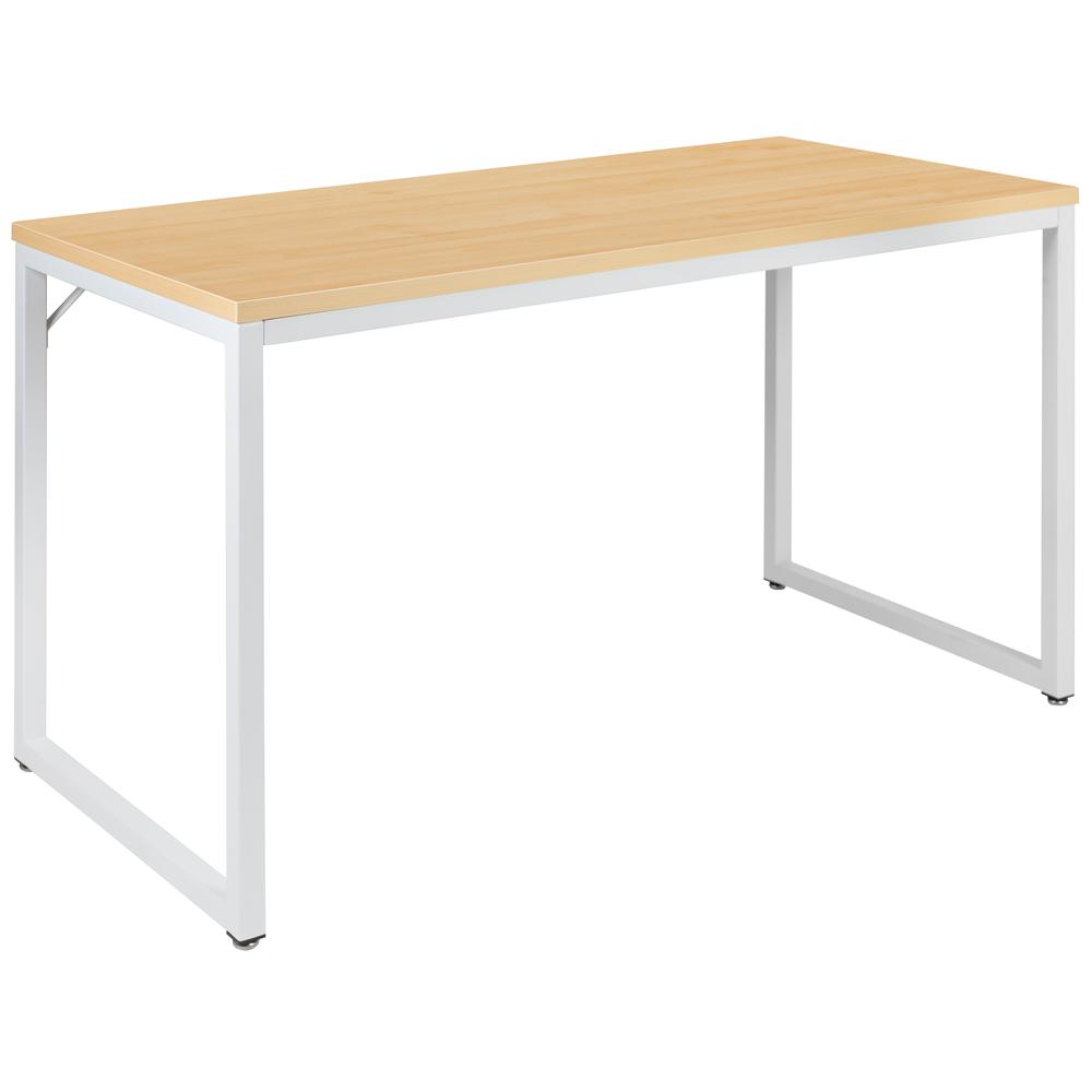 Tiverton Industrial Modern Desk - Commercial Grade Office Computer Desk and Home Office Desk - 47" Long (Maple/White). Picture 2