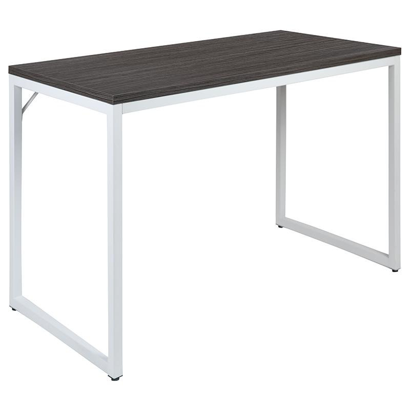 Modern Commercial Grade Desk Industrial Style Computer Desk Sturdy Home Office Desk - 47" Length - Gray. Picture 1