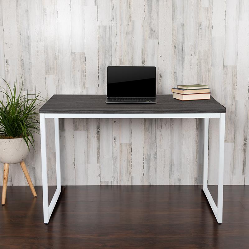 Modern Commercial Grade Desk Industrial Style Computer Desk Sturdy Home Office Desk - 47" Length - Gray. Picture 2