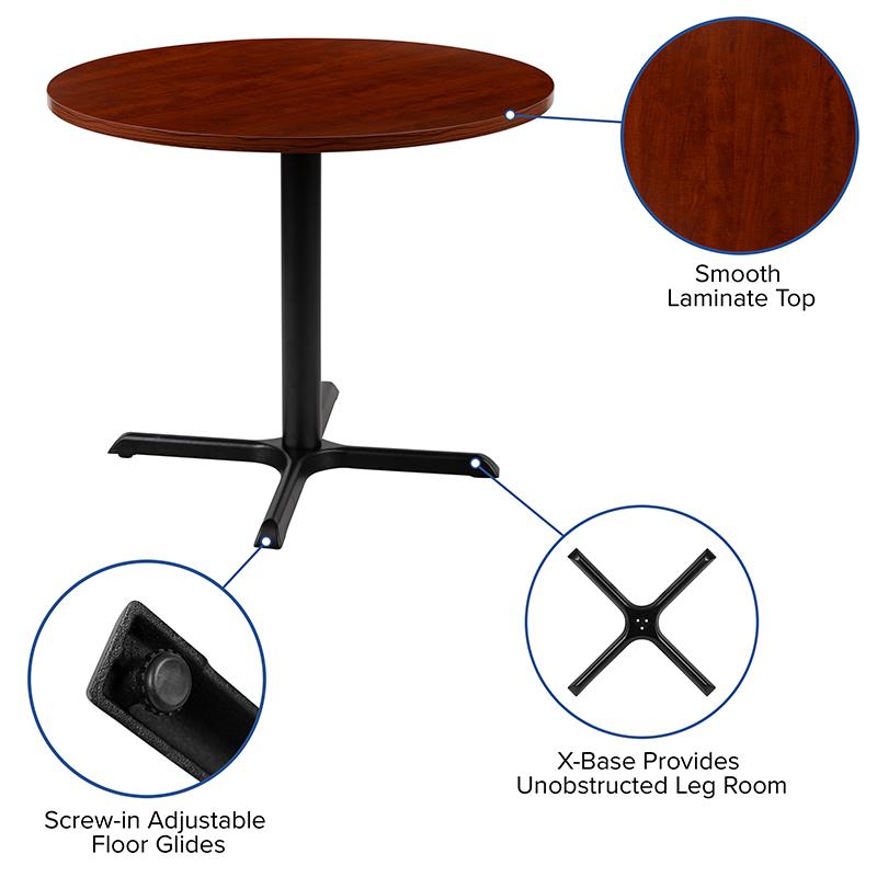 36" Round Multi-Purpose Conference Table in Cherry. Picture 4