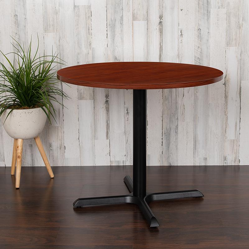 36" Round Multi-Purpose Conference Table in Cherry. Picture 2