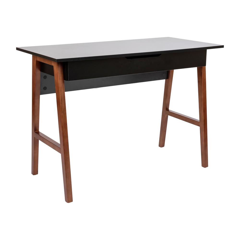 Table Desk for Writing and Work, Black/Walnut. Picture 2