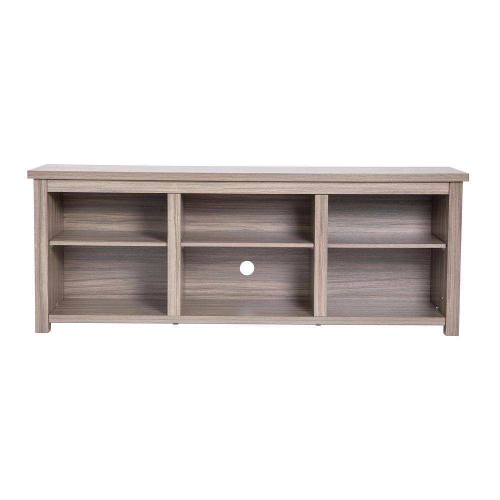 Farmhouse TV Stand up to 80" TVs - 65" Engineered Wood in Gray Wash Oak Finish. Picture 9
