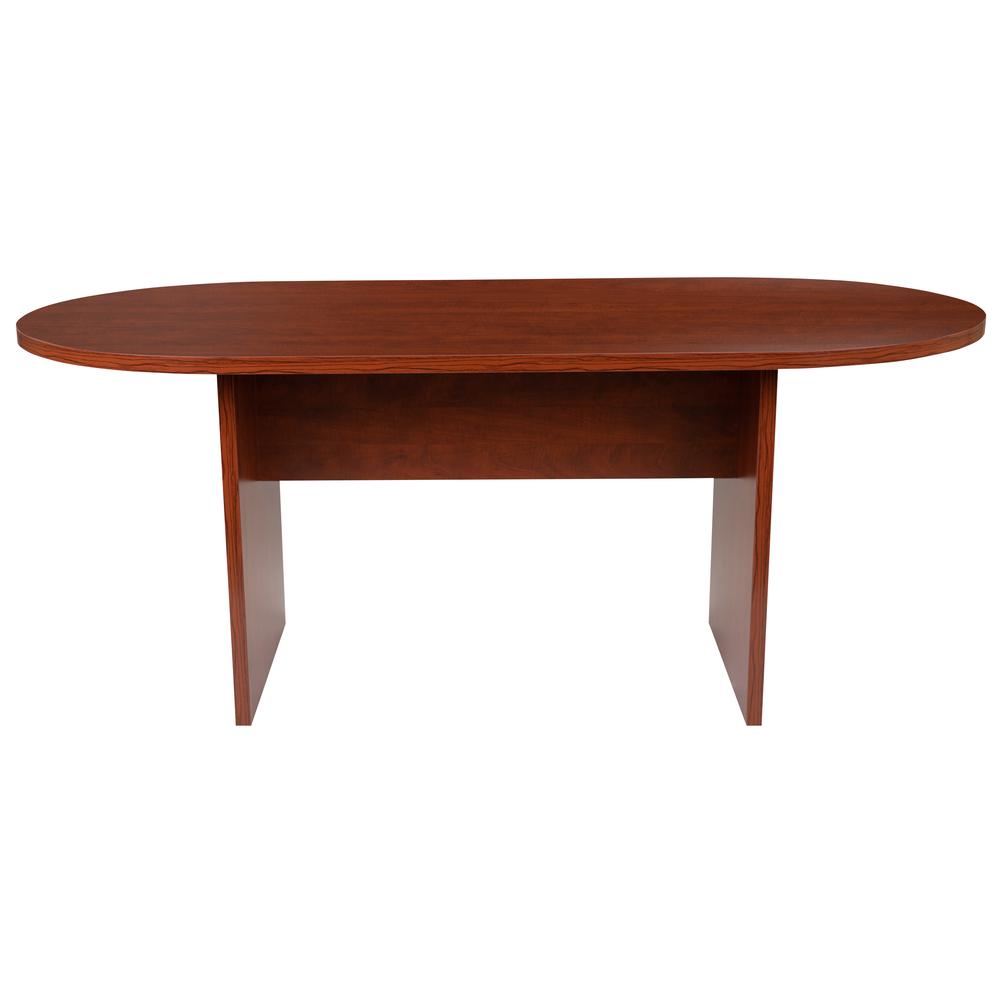 6 Foot (72 inch) Oval Conference Table in Cherry. Picture 3
