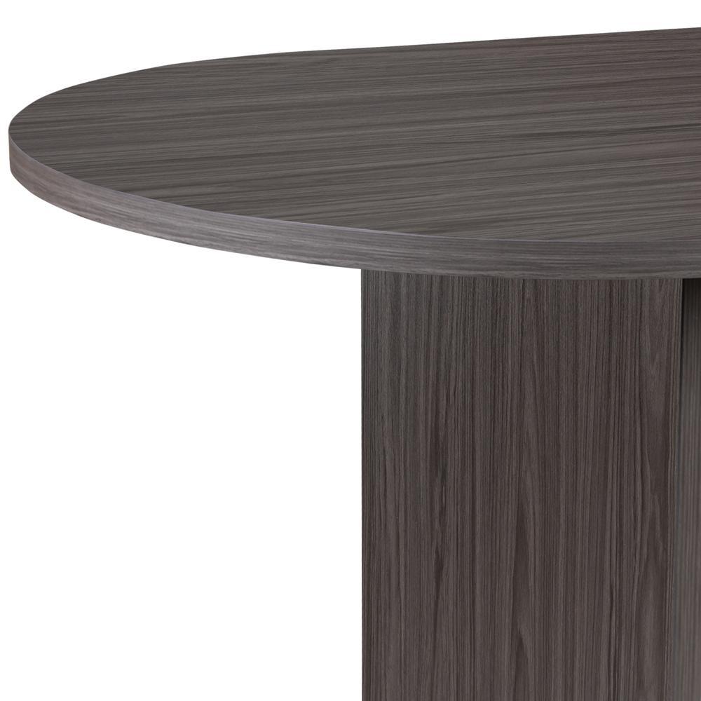 6 Foot (72 inch) Oval Conference Table in Rustic Gray. Picture 8