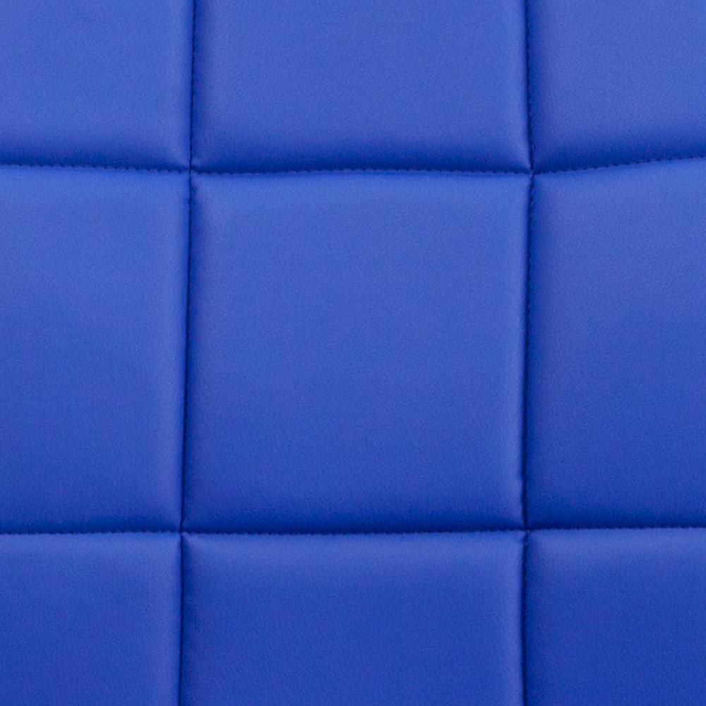 Mid-Back Blue Quilted Vinyl Swivel Task Office Chair. Picture 11