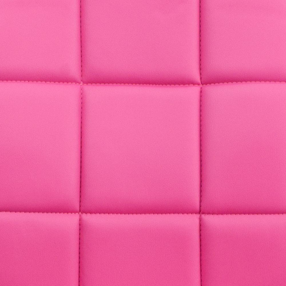 Mid-Back Pink Quilted Vinyl Swivel Task Office Chair. Picture 11