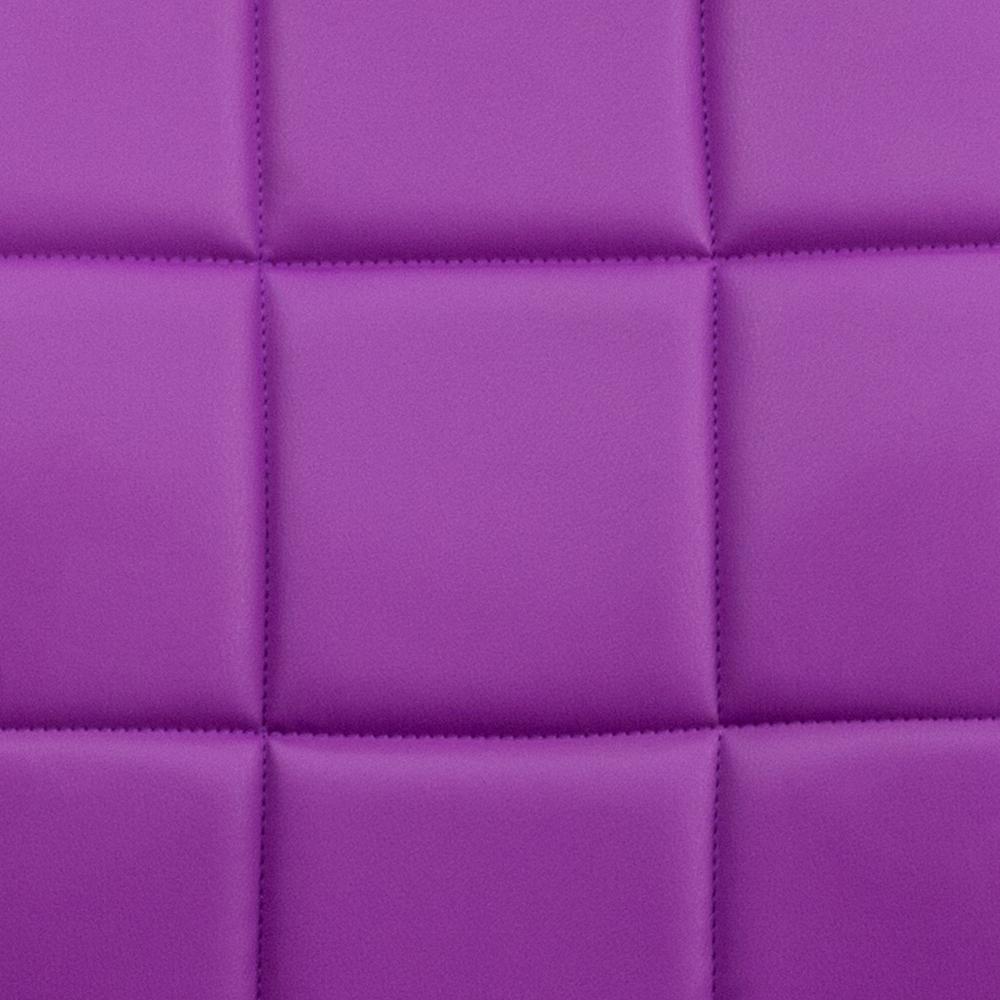 Mid-Back Purple Quilted Vinyl Swivel Task Office Chair. Picture 11
