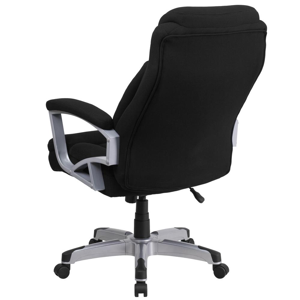 Big & Tall 500 lb. Rated Black Fabric Executive Swivel Ergonomic Office Chair with Arms. Picture 4