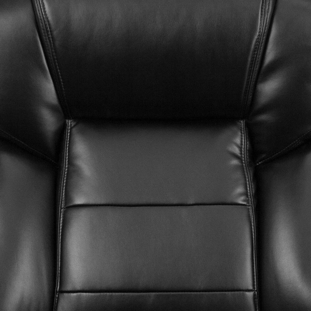 24/7 Intensive Use Big & Tall 500 lb. Rated Black LeatherSoft Swivel Ergonomic Office Chair with Loop Arms. Picture 11