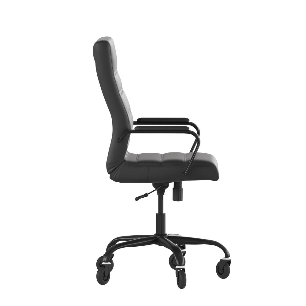 High Back Black Executive Swivel Office Chair with Black Frame, Arms,. Picture 8