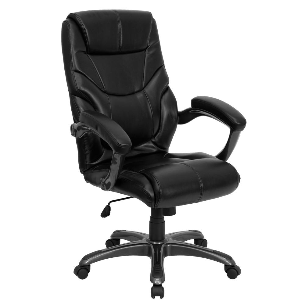 High Back LeatherSoft Executive Swivel Ergonomic Office Chair with Arms. Picture 1