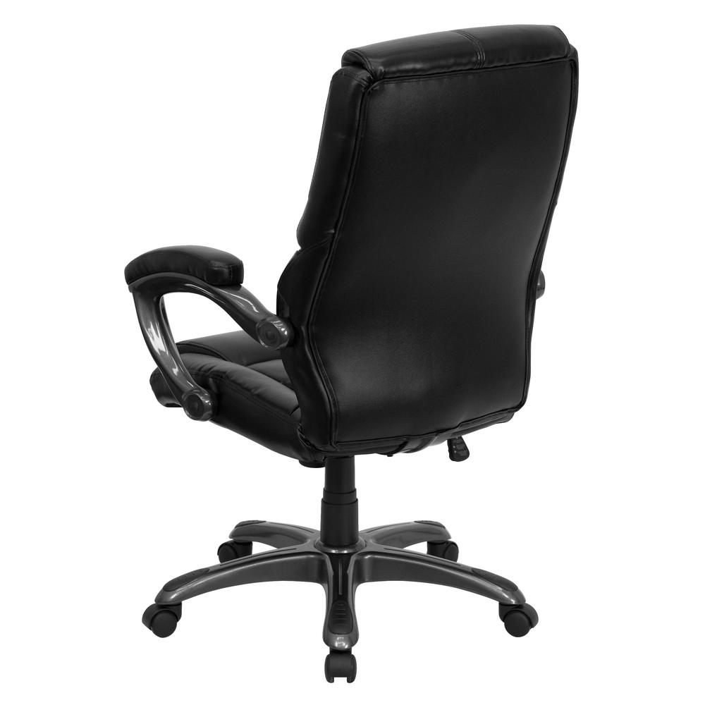 High Back LeatherSoft Executive Swivel Ergonomic Office Chair with Arms. Picture 4