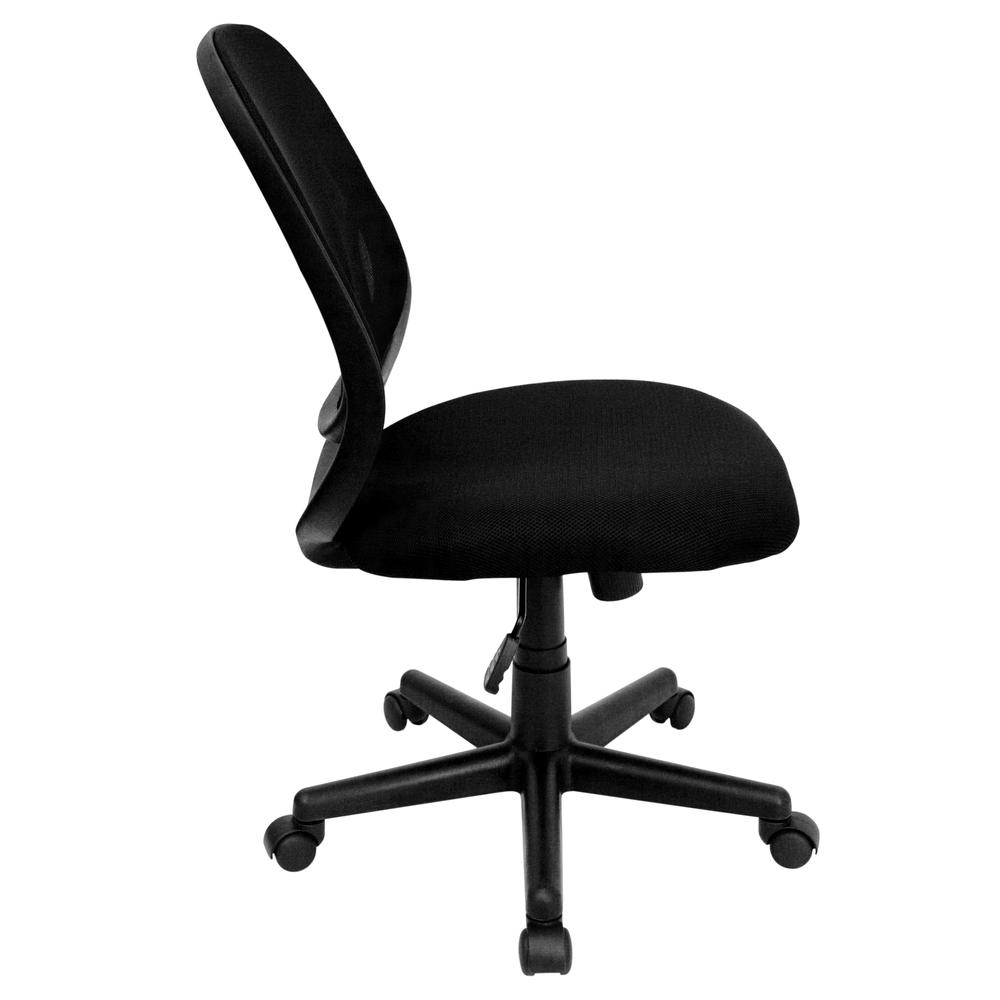 Y-GO Office Chair™ Mid-Back Black Mesh Swivel Task Office Chair. Picture 3