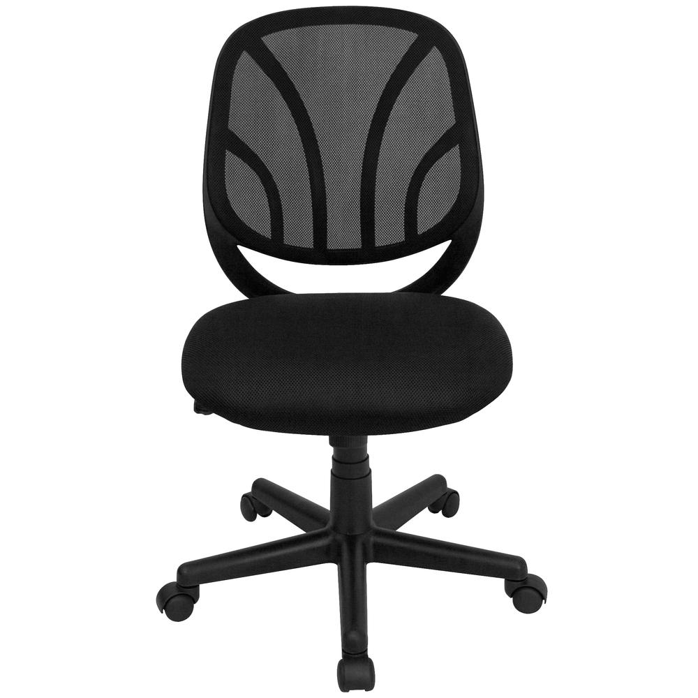 Y-GO Office Chair™ Mid-Back Black Mesh Swivel Task Office Chair. Picture 5
