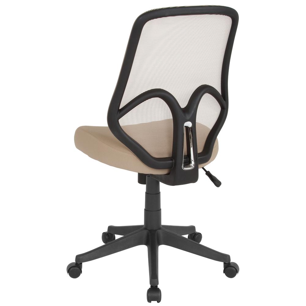 High Back Light Brown Mesh Office Chair. Picture 3