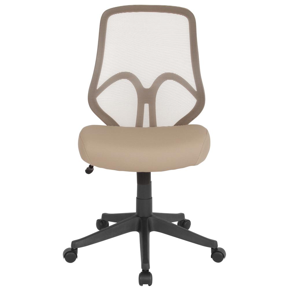 High Back Light Brown Mesh Office Chair. Picture 4