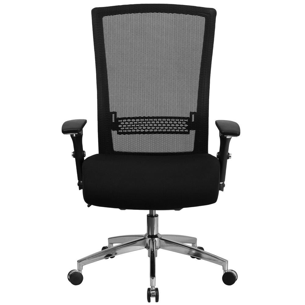 24/7 Intensive Use 300 lb. Rated High Back Black Mesh Multifunction Ergonomic Office Chair with Seat Slider and Adjustable Lumbar. Picture 4