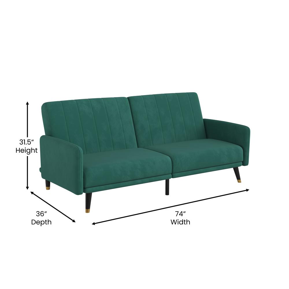 Premium Split Back Sofa Futon, Convertible Sleeper Couch. Picture 5