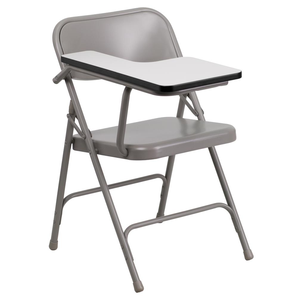 Premium Steel Folding Chair with Right Handed Tablet Arm. The main picture.